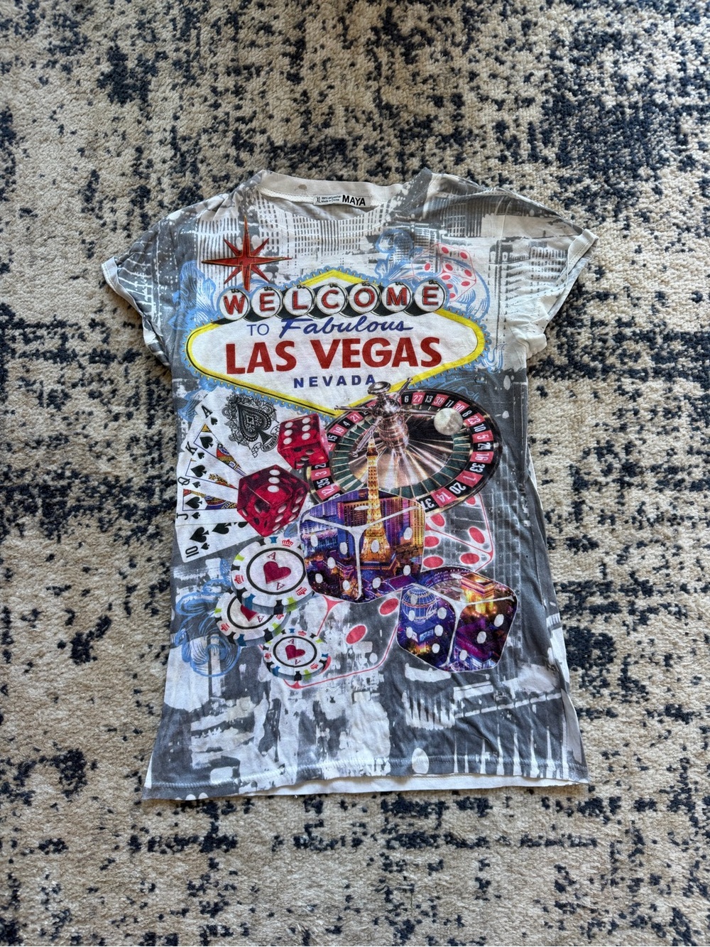 Maya Multicolor Las Vegas Graphic Tee